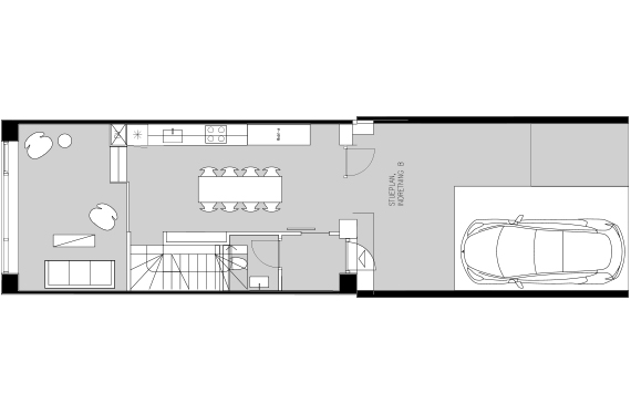 Plantegning af stueetage